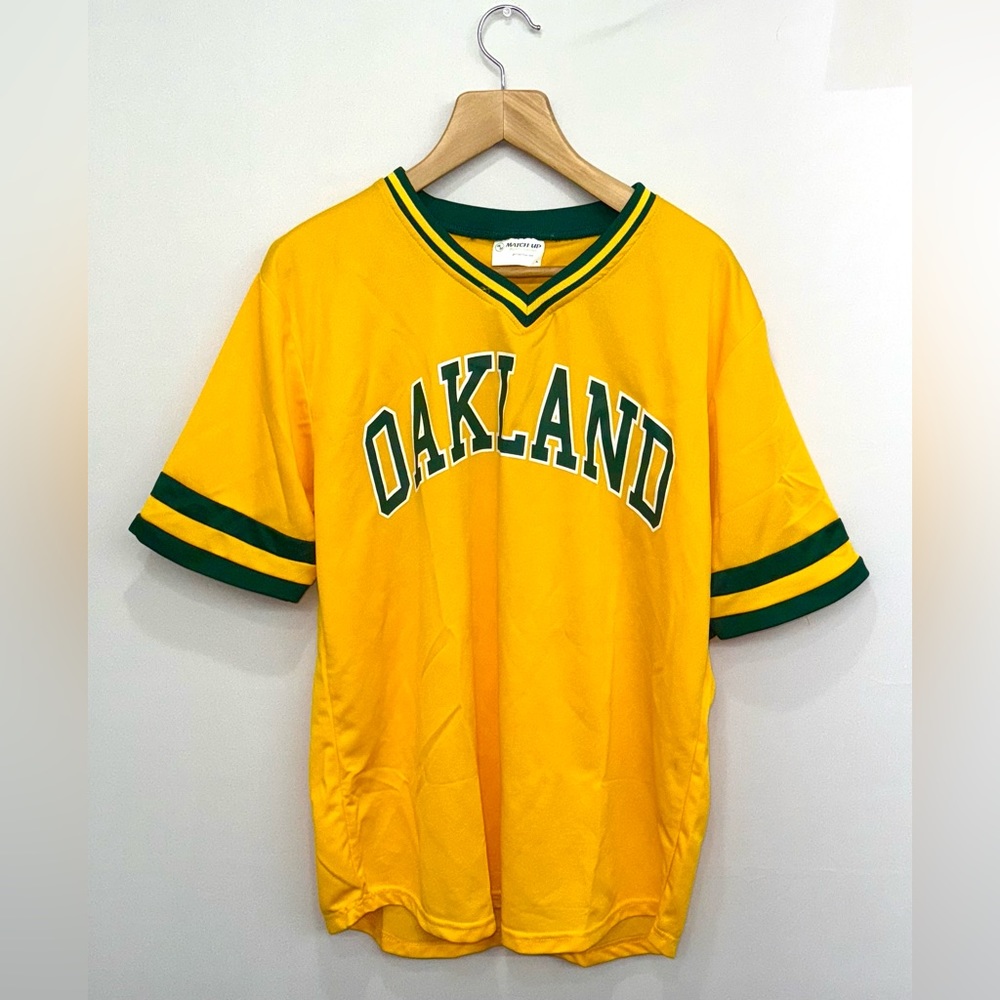 Match Kids Oakland Yellow & Green V‑Neck Jersey